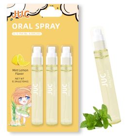 3 Count Mint Breath Spray Mouth Spray Oral Care Breath Freshener for All Ages 0.33OZ (10ML) Mint Lemon Flavor