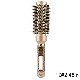 Round Brush For Blow Drying; Nano Thermal Ceramic & Ionic Tech Hair Brush With Boar Bristles; Professional Round Barrel Brush For Styling; Curlin (size: 19#0.98in)