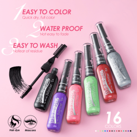 15-color hair dye brush set disposable double-head hair dye color picking eyelashes cos party stage makeup hair dye comb hair dye comb washable w (PSJ101-002N: PSJ101-002-12)