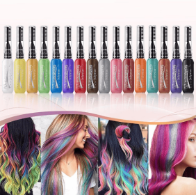 15-color hair dye brush set disposable double-head hair dye color picking eyelashes cos party stage makeup hair dye comb hair dye comb washable w (PSJ101-002N: PSJ101-002-04)